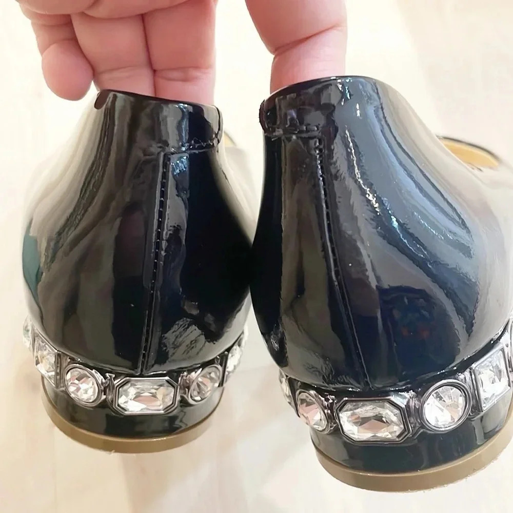 {GIROTTI} Women’s Luxury patent jewel heeled custom made Shoes 39 - Picture 6 of 11